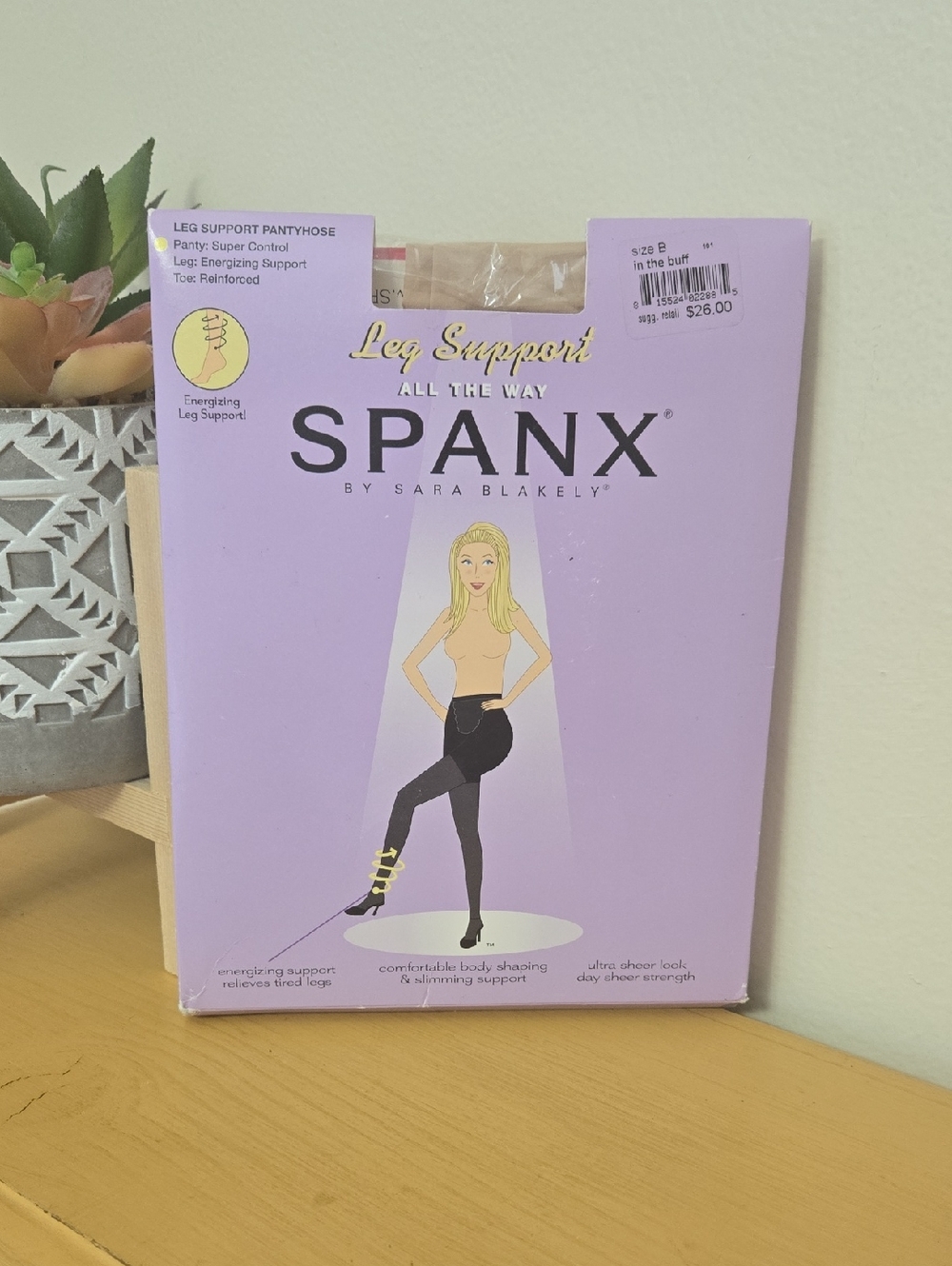 SPANX Leg Support Pantyhose - In The Buff. Size B.